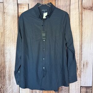 Mizzen+Main Leeward Button Down Shirt Performance Stretch Micro Dot Navy L NWT